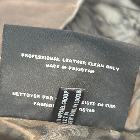 Marc New York soft gray  Leather Jacket with Fitted Moto Design - Picture 14 of 14